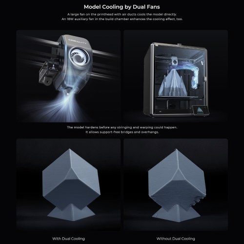 Creality K1 Max FDM 3D Printer Buit-in AI LiDAR and AI Camera 300x300x300mm Large Build Volume 600mm/s Printing Speed 
