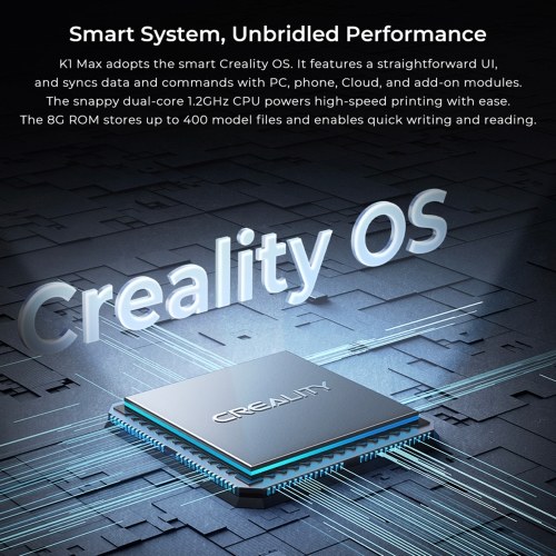 Creality K1 Max FDM 3D Printer Buit-in AI LiDAR and AI Camera 300x300x300mm Large Build Volume 600mm/s Printing Speed 