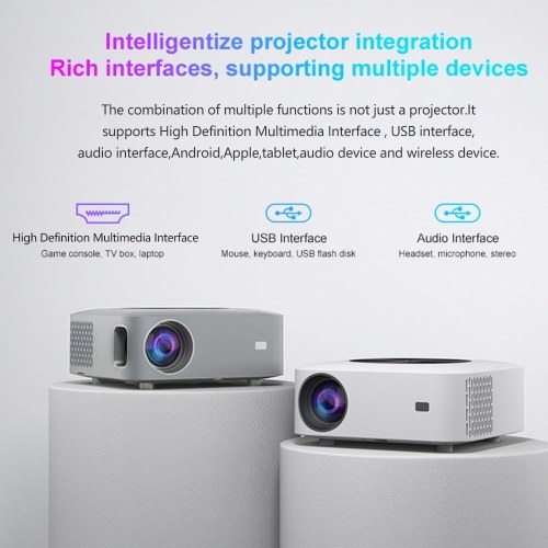 Portable 4K Wireless Mini Projector Movie Projector with Tripod Rack 
