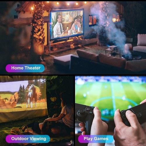 Portable 4K Wireless Mini Projector Movie Projector with Tripod Rack 