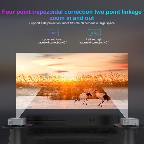 Portable 4K Wireless Mini Projector Movie Projector with Tripod Rack 