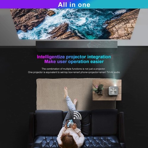 Portable 4K Wireless Mini Projector Movie Projector with Tripod Rack 
