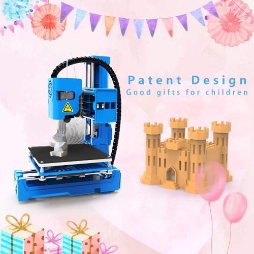 EasyThreed 3D Printer Mini Desktop Printing Machine for Kids 100x100x100mm Print Size 
