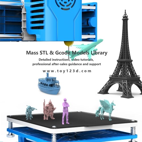 EasyThreed 3D Printer Mini Desktop Printing Machine for Kids 100x100x100mm Print Size 