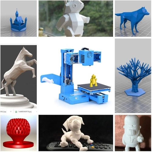 EasyThreed 3D Printer Mini Desktop Printing Machine for Kids 100x100x100mm Print Size 