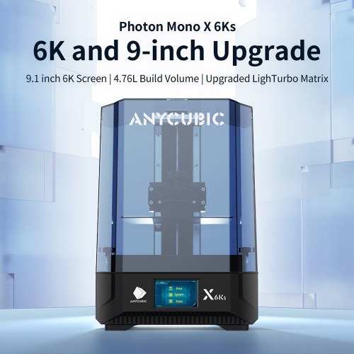 Anycubic Photon Mono X 6Ks Resion 3D Printer with 9.1 inch 6K Monochrome Exposure Screen 20x19.5x12.2cm Large Print Size