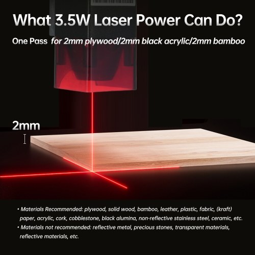 Z35 3.5W Laser Engraver Cutter Machine 12000mm/min Fast Engraving Speed