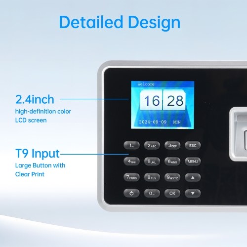 

Bisofice Biometric Time Clock Attendance Machine for Employees Biometric In and Out Punching