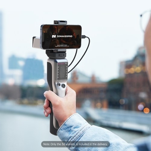 3DMakerpro Seal 3D Scanner for 3D Printer with 0.01mm Accuracy 24-bit Color Camera 10FPS Scanning Speed Anti-Shake Scan 3D Model Scanner Compatible with Android/iOS/Win10/MacOS System 