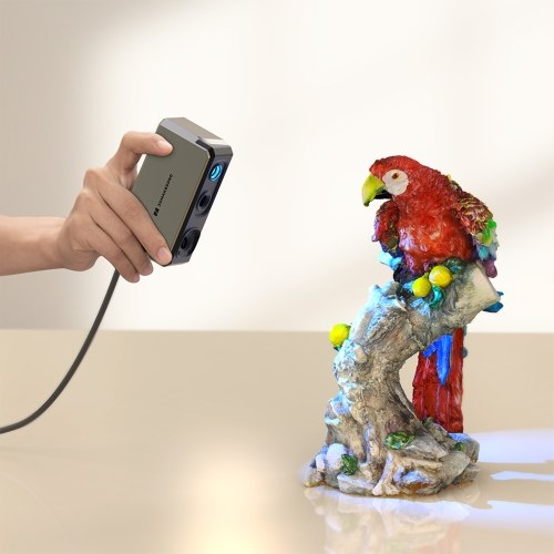 3DMakerpro Seal 3D Scanner for 3D Printer with 0.01mm Accuracy 24-bit Color Camera 10FPS Scanning Speed Anti-Shake Scan 3D Model Scanner Compatible with Android/iOS/Win10/MacOS System 