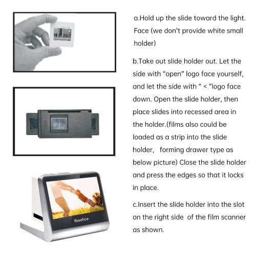 Bisofice Film and Slide Scanner 5inch LCD Screen 