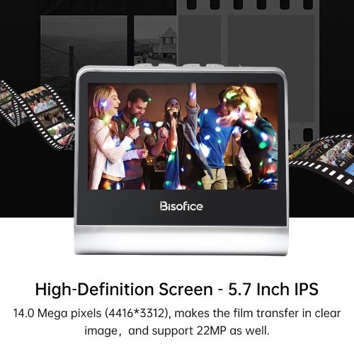 Bisofice Film and Slide Scanner 5inch LCD Screen 