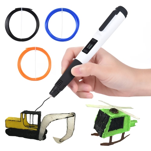 

Самая легкая трехмерная печать Pen 8 Speed ​​ЖК-экран с общим 10m / 32.8-футовым шаблоном из нитевидной бумаги для бумажной ленты для рисования Живопись Art Craft Making 3D-моделирование детей Образование День рождения Рождественский подарок