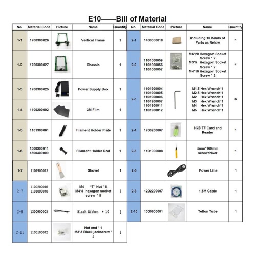 

Anet E10 3D Printer DIY Kit