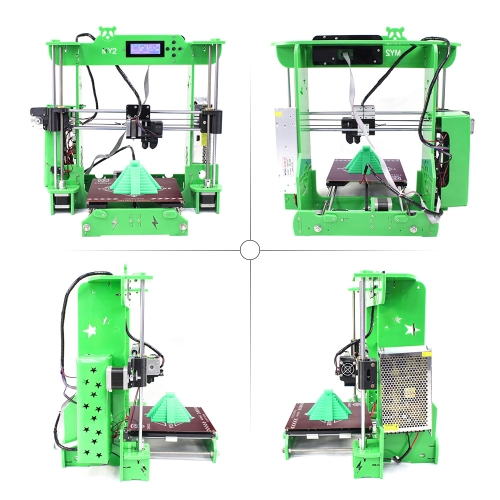

TNICE MY2 Desktop RepRap i3 3D Printer DIY Kit ST Mainboard Integrated Extruder 2004 LCD Display Acrylic Frame with 100m PLA Filament Work with ABS PLA Wood