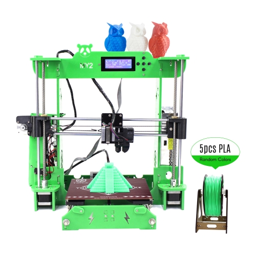 

TNICE MY2 Desktop RepRap i3 3D Printer DIY Kit ST Mainboard Integrated Extruder 2004 LCD Display Acrylic Frame with 100m PLA Filament Work with ABS PLA Wood