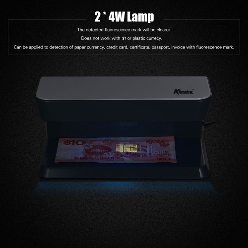 

Nanxing NX-3086A 8W Ultraviolet Counterfeit Detector UV Light Machine Checker Tester for US Dollar Euro Pound Yen Won Peso Paper Currency Passport ID/Credit Card Invoice