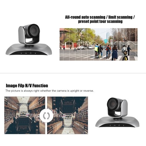 

Aibecy 1080P Video Conference Camera HD OUT 10X Optical Zoom Auto Focus Auto Scan Plug-N-Play with Remote Control