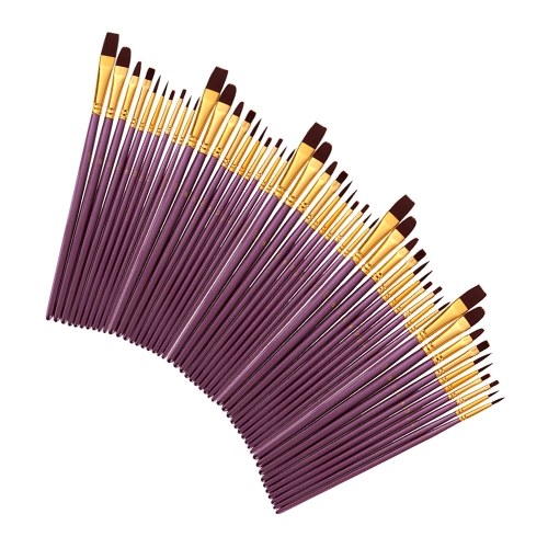 

50 PCS Nylon Hair Paint Brushes Set