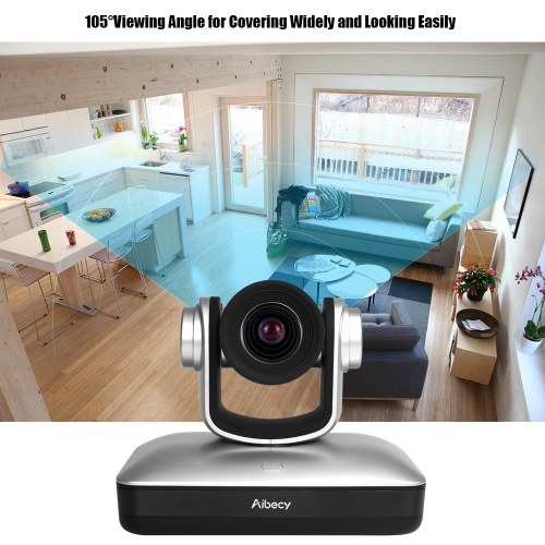 

Aibecy HD Video Conference Cam Conference Camera Full HD 1080P Fixed Focus Zoom 105 Degree Wide Viewing