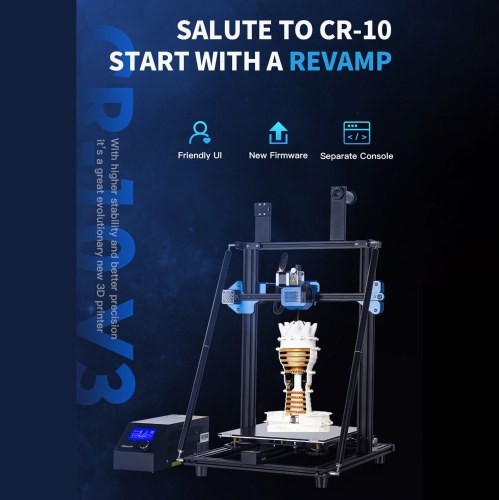 

Creality 3D CR-10 V3 Upgrade High Precision 3D Printer DIY Kit TMC2208 Driver Large Printing Size 300*300*400mm with 8G SD Card PLA Sample Filament Support Resume Printing Filament Detection for Home School Use