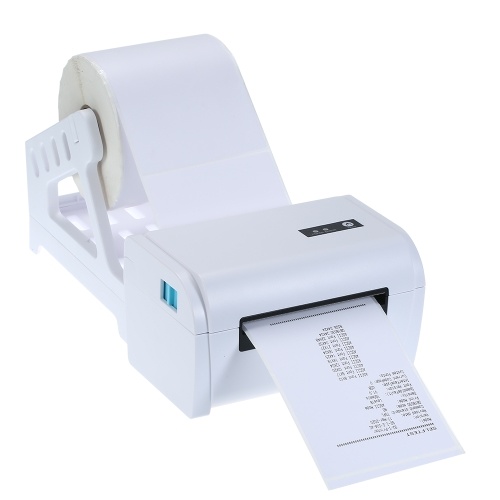 

110mm BT Shipping Label Printer with Stand USB Cable High Speed Direct Thermal Printer Receipt Label Maker Sticker Compatible with Windows & Mac & Android & iOS for Barcode Express Clothing Jewelry Label Price Printing