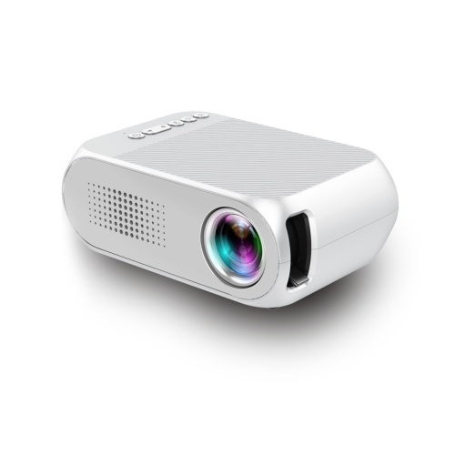 Aibecy YG320 Mini Projetor LED portátil 1080P Compatível com 600 Lumens Multimedia Home Theater Video Player Player com USB / TF / HD / AV / Audio Out Interface de controle remoto