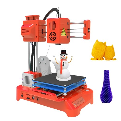 EasyThreed 3D Printer for Kids Mini Desktop 3D Printer 100x100x100mm Print Size No Heated Bed One-Key Printing with TF Card PLA Sample Filament for Beginners Household Education