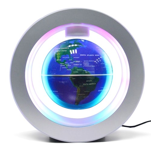 

Floating Globe with LED Multicolor Base Creative 6 Inch Anti Gravity Magnetic Levitation Rotating World Map for Children Gift Home Office Desk Decoration Teaching Demo