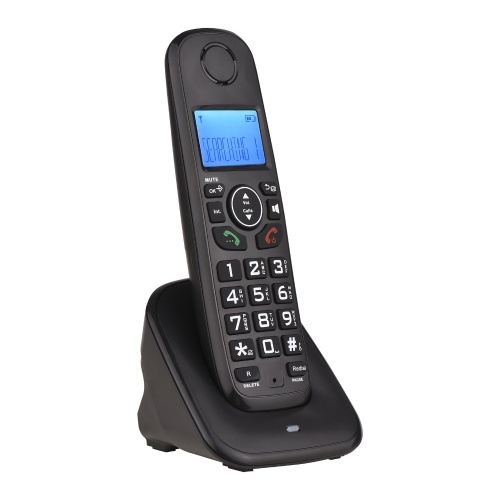 Sistema di telefono cordless espandibile con display LCD a 3 linee Supporto ID chiamante Collegamento di 5 ricevitori 50 Memorie della rubrica telefonica Chiamate in vivavoce Intercom Chiamata in conferenza Funzione di disattivazione dell'audio 16 lingue per l'ufficio Affari Casa Famiglia