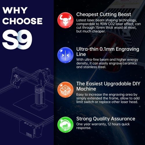 

SCULPFUN S9 5.5-6W Laser Engraving Machine