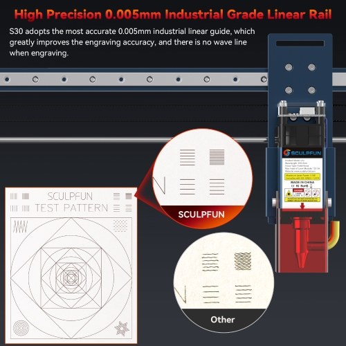 SCULPFUN S30 5W Laser Engraver with Automatic Air-assist System