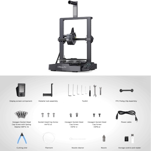 Creality Ender-3 V3 SE 3D Printer CR Touch Auto Leveling 220*220*250mm Printing Size and 3.2in Color Knob Screen 