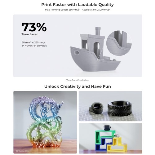 Creality Ender-3 V3 SE 3D Printer CR Touch Auto Leveling 220*220*250mm Printing Size and 3.2in Color Knob Screen 
