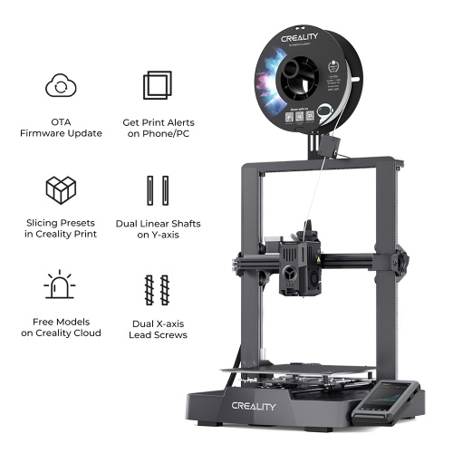Creality Ender-3 V3 KE 3D Printer High Speed Printing High Temperature Hotend Auto Leveling 220x220x240mm Print Size Suitable for PLA/PETG/ABS/TPU(95A)/ASA 