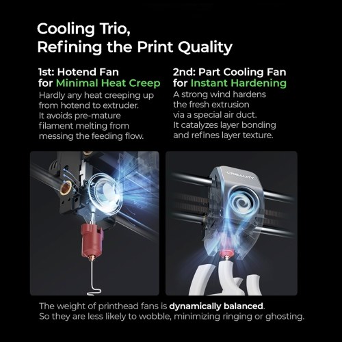 Creality K1C 3D Printer 600mm/s High Speed FDM 3D Printers Print Size 220x220x250mm with Al Camera Observant All-Metal Hot End Kit 