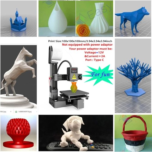EasyThreed K10 3D Printer Mini Desktop Printing Machine for Kids 