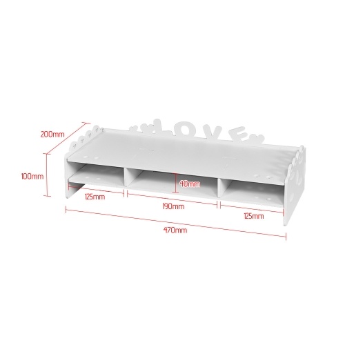 

Large Size Monitor Riser Stand Wood Organizer File Stationery Holder for Office Desks School Home