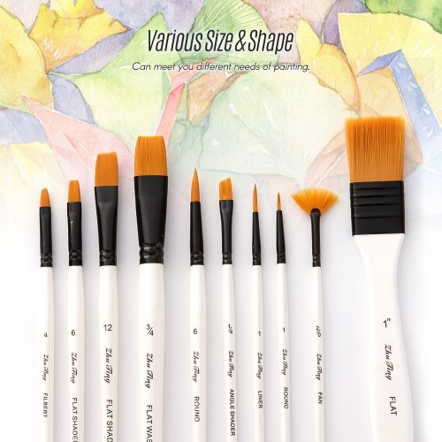 10pcs conjunto de escovas de pintura