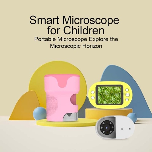 Portable 2.0inch IPS Screen 200 Times Magnification Single Lens Microscope 