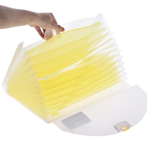 

A4 / Legal / Letter Размер 13-Pocket Transparent Poly Расширения файл Папка Organizer куртка с пряжкой закрытием для налогового ко
