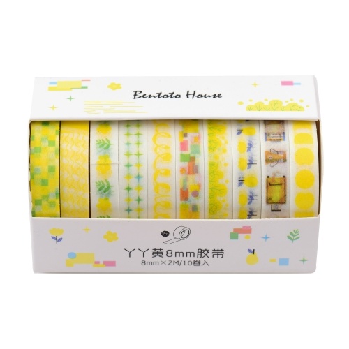 

Washi Japanese Paper Tapes Scrapbooking Tape Rolls Lovely Design 10pcs/set