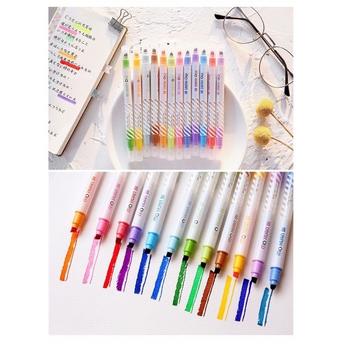 

1pc Magic Fluorescent Pen Double-Ended Highlighter