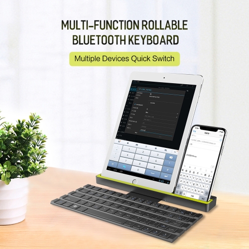 

ROCK R4 Multi-function Wireless Rollable BT QWERTY Keyboard Scroll Design