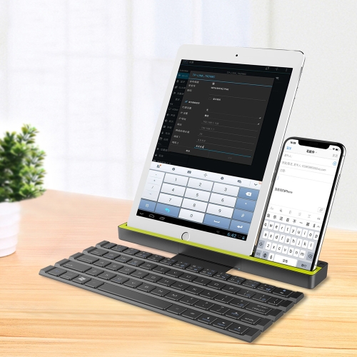 

ROCK R4 Многофункциональный беспроводной беспроводной BT QWERTY-клавиатура с прокруткой
