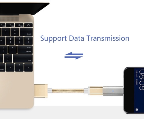 

Magnetic Charging Cable Adapter iOS Lightning 8-pin Female for Type C Male Data Line Converter