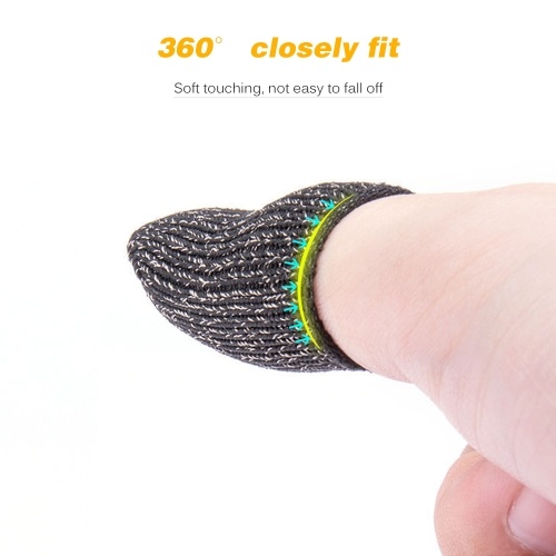 

10 Pieces Gaming Finger Sleeve Touchscreen Thumb Sleeve Sensitive Sweat-proof Fingerprint-proof Breathable Finger Sleeve for Mobile Games