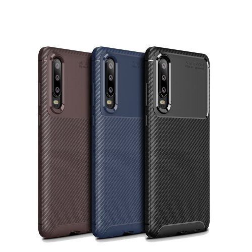 

Phone Case Carbon Fiber TPU Phone Protection Cover Simple Lightweight Mobile Phone Protector for HUAWEI P30
