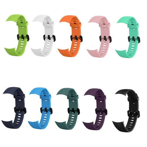 Smartwatch Sostituzione cinturino in gel di silice Accessori cinturino cinturino Cinturino orologio Cintura donna Uomo Polsini Compatibile con Honor Band 5 10 colori