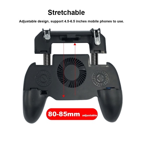 

Pubg Controller Gamepad Mobile Game Controller for PUBG Fortnite L1R1 Turnover Triggers Fire Buttons With Portable Charger Cooling Pad